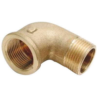 Bricomart CODO LATÓN 3/4" MACHO- HEMBRA ROSCAR