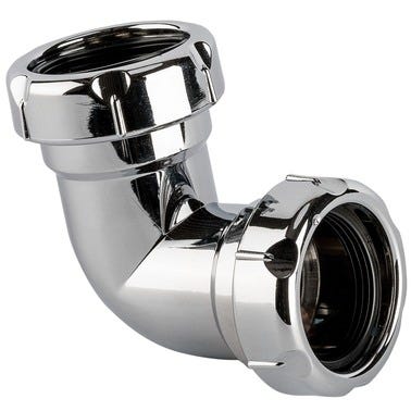 Bricomart CODO LATÓN CROMADO Ø1 1/4" HEMBRA-HEMBRA