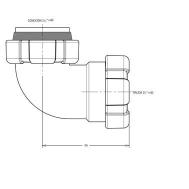 Bricomart CODO MIXTO Ø1 1/2" MACHO-HEMBRA