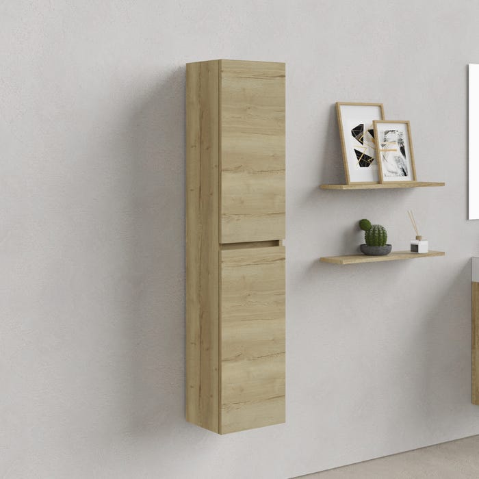Bricomart COLUMNA DE BAÑO MAYA ROBLE 30X140X25CM