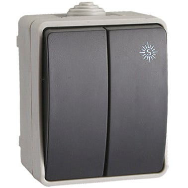Bricomart CONMUTADOR DOBLE SUPERFICIE IP54