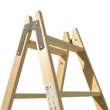 Bricomart ESCALERA DE MADERA 7 + 7 PELDAÑOS