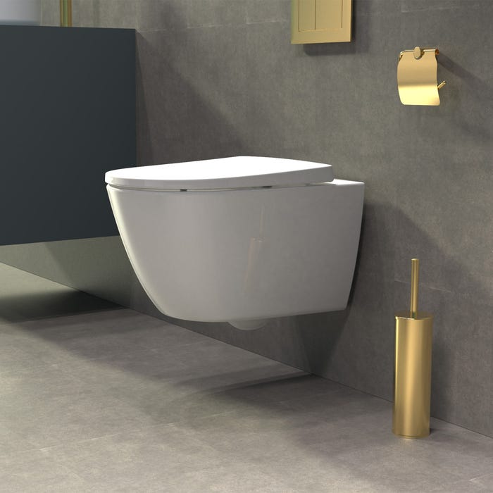 Bricomart ESCOBILLERO PVD RONDO ORO VIEJO
