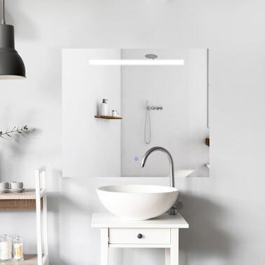 Bricomart ESPEJO DE BAÑO CON LUZ LED ECO 100X80CM