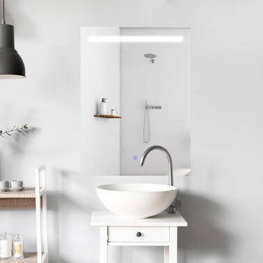 Bricomart ESPEJO DE BAÑO CON LUZ LED ECO 60X80CM