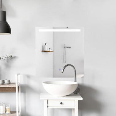 Bricomart ESPEJO DE BAÑO CON LUZ LED ECO 80X80CM