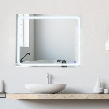 Bricomart ESPEJO DE BAÑO CON LUZ LED MARC 100X80CM
