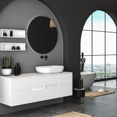 Bricomart ESPEJO DE BAÑO CON LUZ LED ROUND Ø80CM