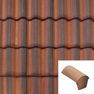 Bricomart FINAL DE CUMBRERA TEJA GREDOS ROJO VIEJO