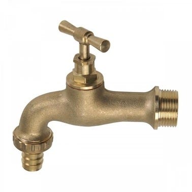 Bricomart GRIFO CURVO Ø1/2"-3/4" LATÓN DORADO