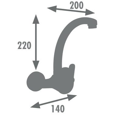 Bricomart GRIFO DE COCINA MONOMANDO SWAN 11CM