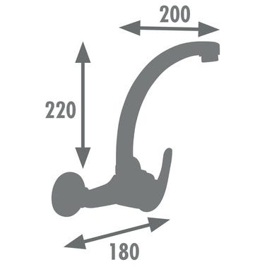 Bricomart GRIFO DE COCINA MONOMANDO SWAN 15 CM