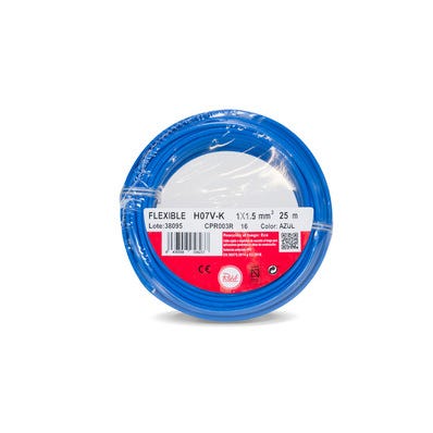 Bricomart HILO FLEXIBLE H07V-K 1 5mm2 AZUL 25M