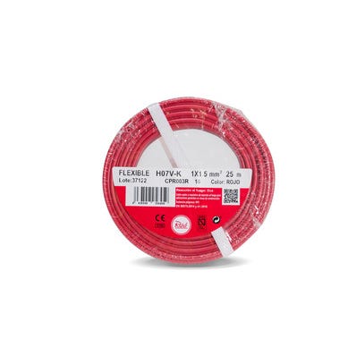 Bricomart HILO FLEXIBLE H07V-K 1 5mm2 ROJO 25M