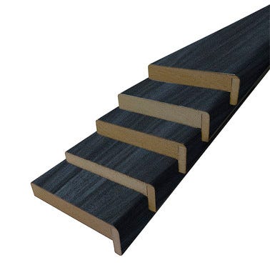 Bricomart KIT MOLDURAS MELAMINA LISA BLACK ALA 10