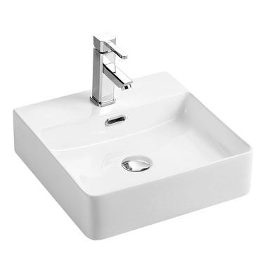 Bricomart LAVABO SOBREPONER CUADRADO 42CM BLANCO