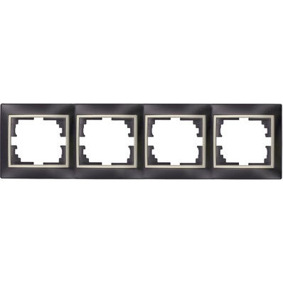 Bricomart MARCO CUADRUPLE SERIE EUROPA NEGRO PERLA