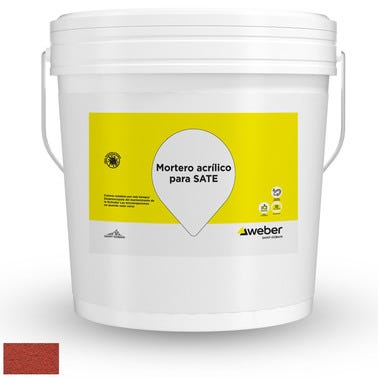 Bricomart MORTERO ACRÍLICO WEBER SATE 25 KG ROJO