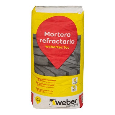 Bricomart MORTERO REFRACTARIO WEBERTEC FOC 25 KG