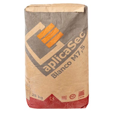 Bricomart MORTERO SECO M7 5 APLICASEC 25 KG BLANCO
