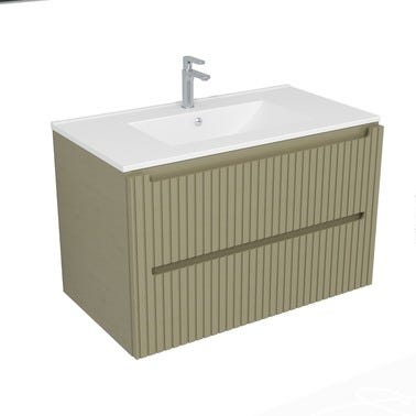 Bricomart MUEBLE DE BAÑO BLUR VERDE 80X45CM