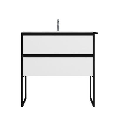 Bricomart MUEBLE DE BAÑO MALVA BLANCO 80X45CM