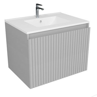 Bricomart MUEBLE DE BAÑO WAVE GRIS 80X45CM
