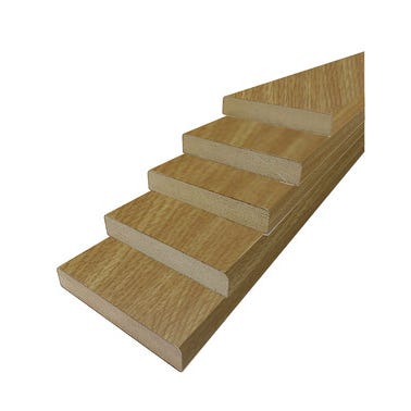 Bricomart PAQUETE 5 MOLDURAS RECHAPADA ROBLE LISA