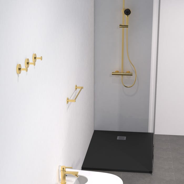 Bricomart PERCHA SIMPLE PVD RONDO ORO VIEJO