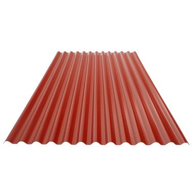 Bricomart PLACA ONDULADA ECOLINA 2X1 10M ROJA
