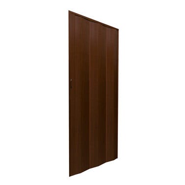 Bricomart PUERTA PLEGABLE PVC MADERA OSCURA 84 CM