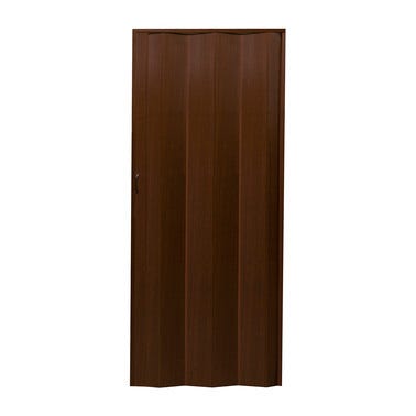 Bricomart PUERTA PLEGABLE PVC MADERA OSCURA 84 CM Bricomart PUERTA PLEGABLE PVC MADERA OSCURA 84 CM