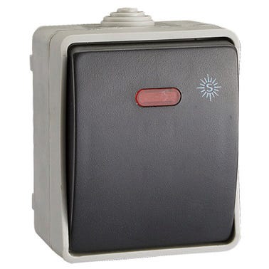 Bricomart PULSADOR CON LUZ SUPERFICIE IP54