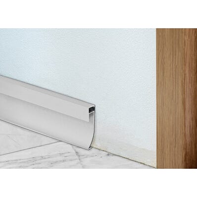 Bricomart RODAPIE 60X2500MM ALUMINIO LED PLATA