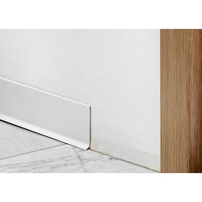 Bricomart RODAPIE 80X2500MM ALUMINIO BLANCO