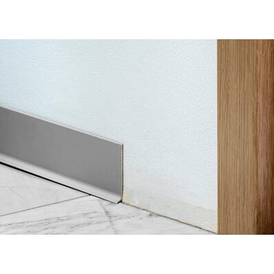 Bricomart RODAPIE 80X2500MM ALUMINIO PLATA