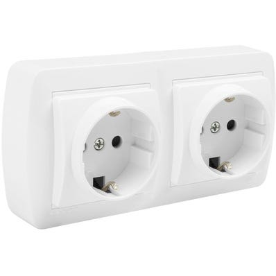 Bricomart SCHUKO DOBLE MURAL SUPERFICIE BLANCO