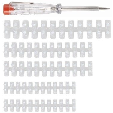 Bricomart SET REGLETAS 4-6-10MM + BUSCAPOLOS BLANCO
