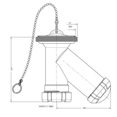 Bricomart SIFON LAVABO Y 1 1/2" BLANCO