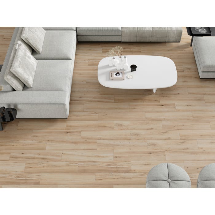 Bricomart SUELO PORCELÁNICO 20X80CM ENEBRO BEIGE
