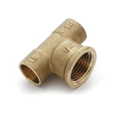Bricomart TE LATÓN 18MMX1/2" HEMBRA SOLDAR-ROSCAR