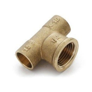 Bricomart TE LATÓN 18MMX1/2" HEMBRA SOLDAR-ROSCAR