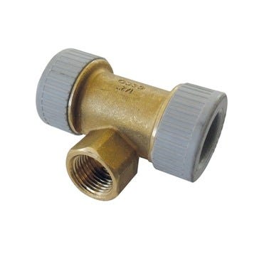 Bricomart TE LATÓN 22MMX 1/2" HEMBRA PB