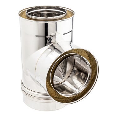 Bricomart TE PARED DOBLE Ø150MM INOXIDABLE