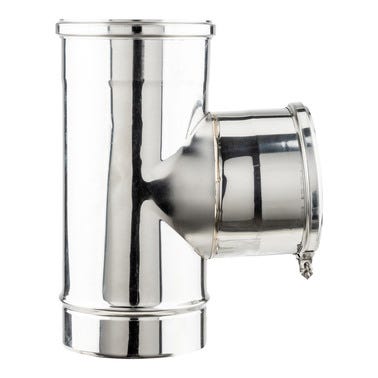 Bricomart TE PARED DOBLE Ø80MM INOXIDABLE