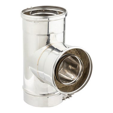 Bricomart TE PARED DOBLE Ø80MM INOXIDABLE