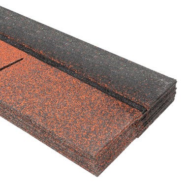 Bricomart TÉGOLA ASFÁLTICA CORTE RECTO ROJO 3 M2