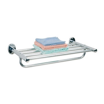 Bricomart TOALLERO DE BAÑO PARED METALICO CROMADO