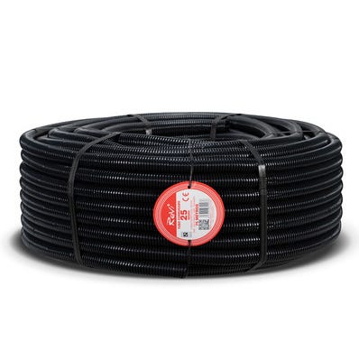 Bricomart TUBO CORRUGADO ARTICULADO NEGRO 25MM 75M