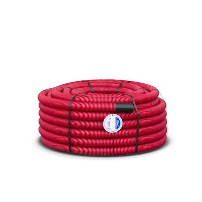 Bricomart TUBO CORRUGADO DOBLE CAPA ROJO 63MM 50M
